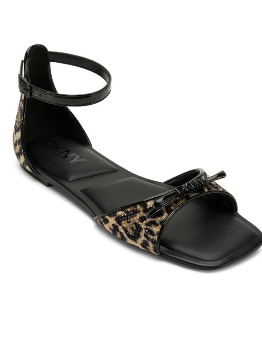 DKNY Dazey Leopard Print Ankle-Strap Women's Sandals Size 7